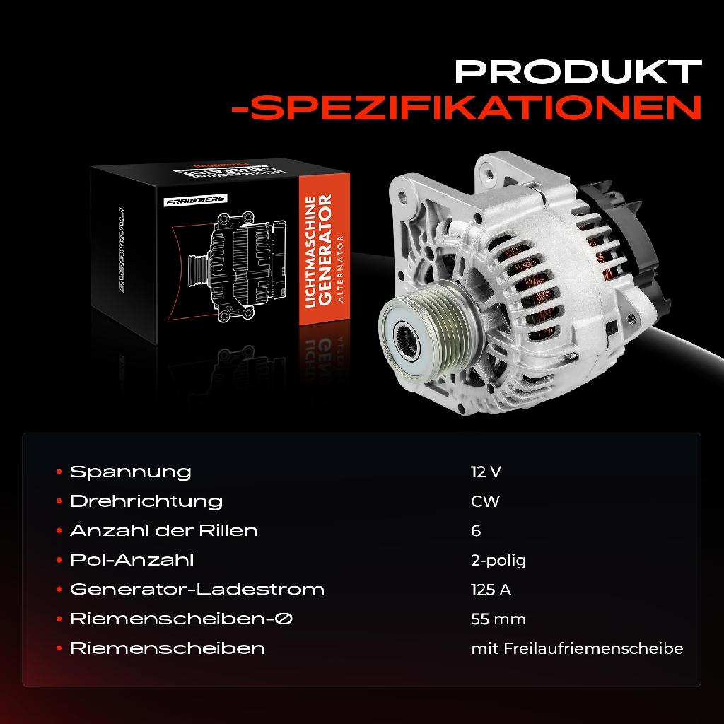 1x Lichtmaschine Generator für Renault Clio 2 3 Scénic Megane Dacia Nissan 1.5L