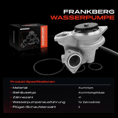 Frankberg 1x Wasserpumpe Kühlwasserpumpe für VW LT 28-35 II Bus 28-46 II Kasten 2.8L Bild Frankberg 1x Wasserpumpe Kühlwasserpumpe für VW LT 28-35 II Bus 28-46 II Kasten 2.8L