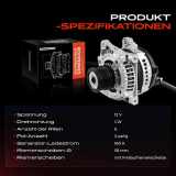 1x Lichtmaschine Generator für Chrysler Voyager IV RG RS 2000-2008