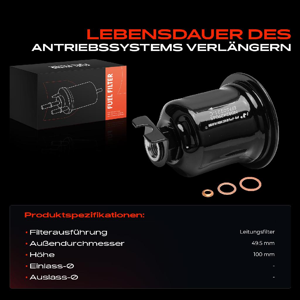 1x Kraftstofffilter für Mitsubishi Colt V CJ Lancer IV Toyota RAV 4 I