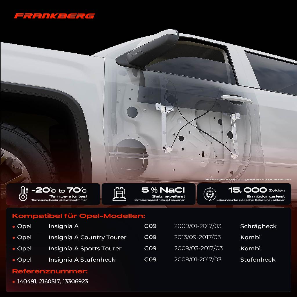 1x Fensterheber Hinten Links für Opel Insignia A G09 Country Tourer