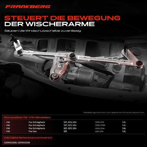 2x Wischergestänge Scheibenwischeraufnahme Vorne für VW Fox Schrägheck 5Z1 5Z3 Bild 2x Wischergestänge Scheibenwischeraufnahme Vorne für VW Fox Schrägheck 5Z1 5Z3