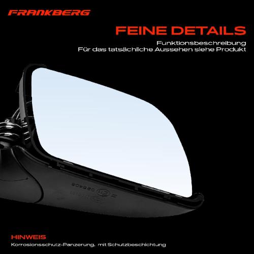 Frankberg 1x Außenspiegel Rechts für VW Polo 9A 9N 9A2 9A4 9A6 9N2 1.2L 1.4L 1.9L 2001-2005 Bild Frankberg 1x Außenspiegel Rechts für VW Polo 9A 9N 9A2 9A4 9A6 9N2 1.2L 1.4L 1.9L 2001-2005