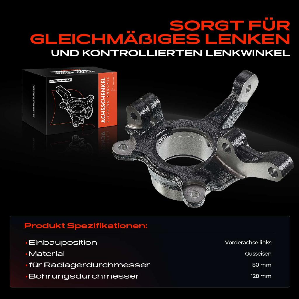 1x Achsschenkel Radaufhängung Vorderachse Links für Citroën C4 Mitsubishi Lancer Peugeot