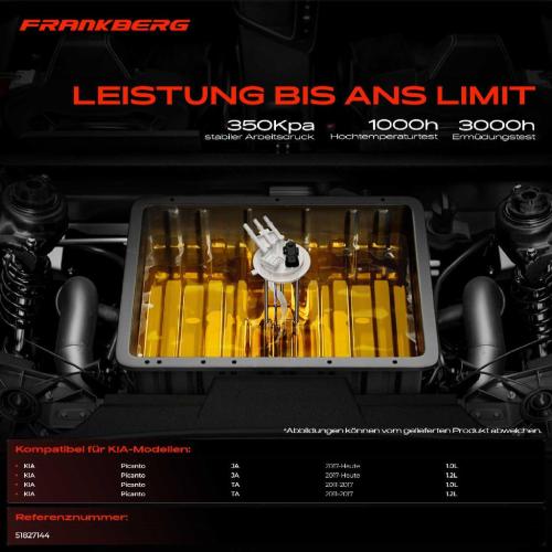 Frankberg 1x Kraftstoffpumpe für KIA Picanto JA TA 1.0L 1.2L Bj ab 2011 Bild Frankberg 1x Kraftstoffpumpe für KIA Picanto JA TA 1.0L 1.2L Bj ab 2011