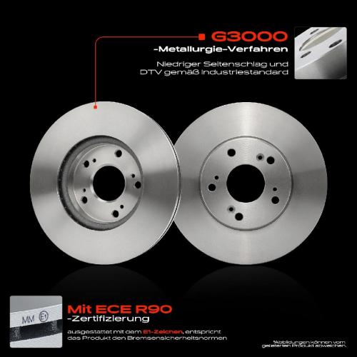 2x Bremsscheiben Vorderachse für Honda Civic IX FK 1.3L 1.8L 2.2L 2012-2016 Bild 2x Bremsscheiben Vorderachse für Honda Civic IX FK 1.3L 1.8L 2.2L 2012-2016