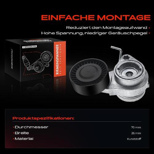 1x Spannrolle Riemenspanner für BMW 7er E65 E66 E67 X5 E53 Bild 1x Spannrolle Riemenspanner für BMW 7er E65 E66 E67 X5 E53