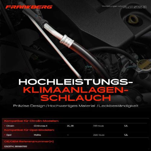 1x Hochdruckleitung Klimaanlage für Citroën C3 Aircross II 2C Opel Mokka Bild 1x Hochdruckleitung Klimaanlage für Citroën C3 Aircross II 2C Opel Mokka