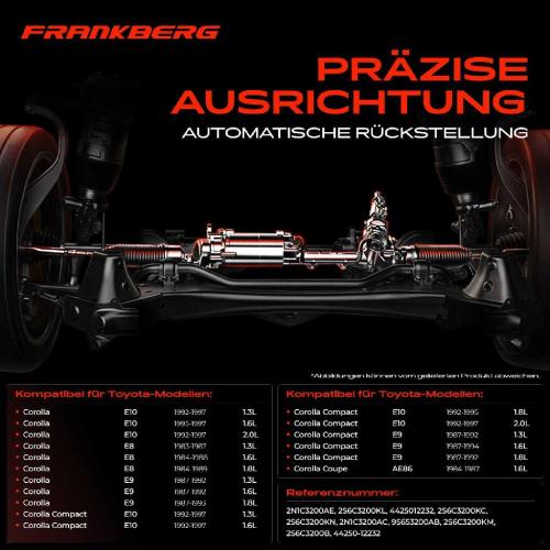 Frankberg 1x Lenkgetriebe Servolenkgetriebe für Toyota Corolla E8 E9 E10 1983-1997 Bild Frankberg 1x Lenkgetriebe Servolenkgetriebe für Toyota Corolla E8 E9 E10 1983-1997