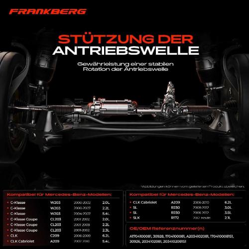 1x Lagerung Gelenkwelle Kardanwellenlager für Mercedes-Benz W203 C209 R230 R172 Bild 1x Lagerung Gelenkwelle Kardanwellenlager für Mercedes-Benz W203 C209 R230 R172