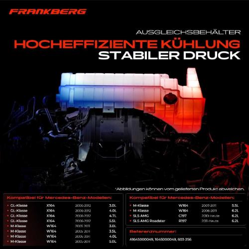 1x Ausgleichsbehälter Kühlmittelbehälter für Mercedes Benz M G Klasse W164 X164 Bild 1x Ausgleichsbehälter Kühlmittelbehälter für Mercedes Benz M G Klasse W164 X164