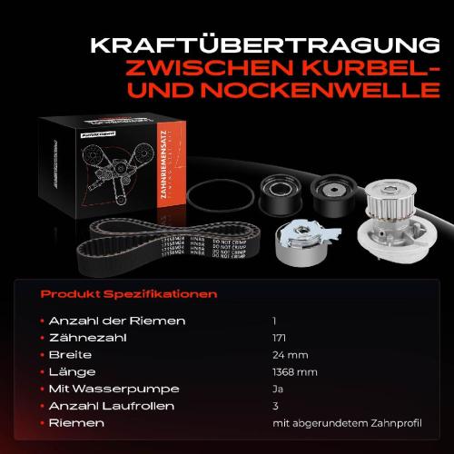 1x Zahnriemensatz Zahnriemen Wasserpumpe für Chevrolet Captiva Opel Antara Omega B Bild 1x Zahnriemensatz Zahnriemen Wasserpumpe für Chevrolet Captiva Opel Antara Omega B
