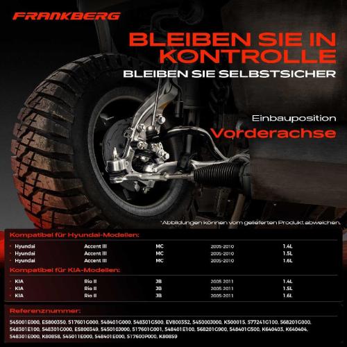 1x Querlenker Satz Vorderachse für Hyundai Accent III Stufenheck KIA Rio II 1.4L 1.5L 1.6L 2005-2011 Bild 1x Querlenker Satz Vorderachse für Hyundai Accent III Stufenheck KIA Rio II 1.4L 1.5L 1.6L 2005-2011