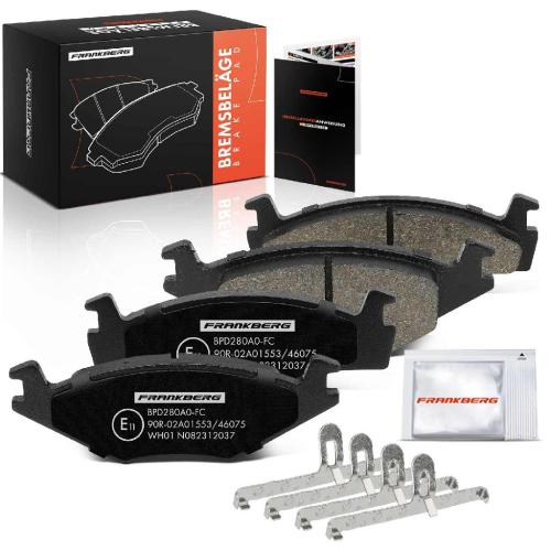 Frankberg 4x Bremsbeläge Vorderachse für VW Golf I Cabriolet Van Polo Jetta Passat Stufenheck Variant Bild Frankberg 4x Bremsbeläge Vorderachse für VW Golf I Cabriolet Van Polo Jetta Passat Stufenheck Variant