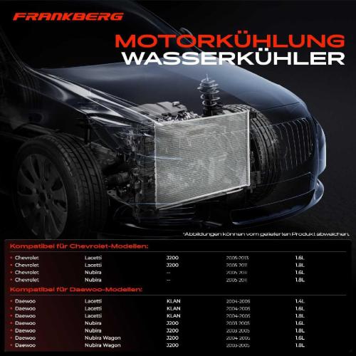 1x Kühler Wasserkühler Motorkühler für Chevrolet Daewoo Lacetti Nubira J200 KLAN Bild 1x Kühler Wasserkühler Motorkühler für Chevrolet Daewoo Lacetti Nubira J200 KLAN