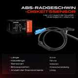 1x ABS Sensor Hinterachse beidseitig für Citroën C3 Aircross II Van III Picasso C4 Cactus C-Elysee Opel