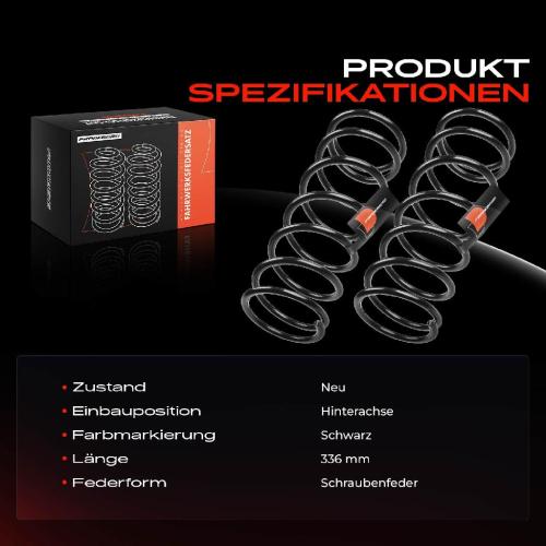 Frankberg 2x Fahrwerksfeder Hinterachse für Mazda 121 II DB 1.3L 1990-1996 Bild Frankberg 2x Fahrwerksfeder Hinterachse für Mazda 121 II DB 1.3L 1990-1996