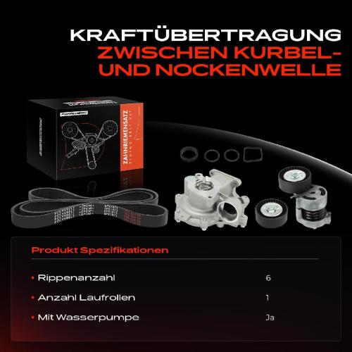 1x Keilrippenriemensatz Wasserpumpe für BMW 1er E81 3er E46 5er E60 X1 E84 E83 Bild 1x Keilrippenriemensatz Wasserpumpe für BMW 1er E81 3er E46 5er E60 X1 E84 E83