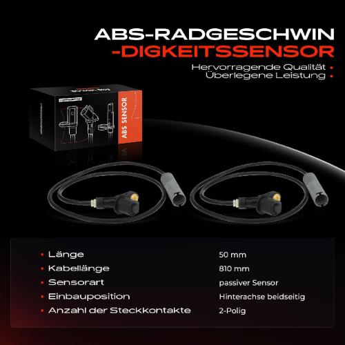 Frankberg 2x ABS Sensor Hinterachse beidseitig für BMW 3er Cabriolet Compact Coupe Touring Z3 Coupe Roadster E36 Bild Frankberg 2x ABS Sensor Hinterachse beidseitig für BMW 3er Cabriolet Compact Coupe Touring Z3 Coupe Roadster E36