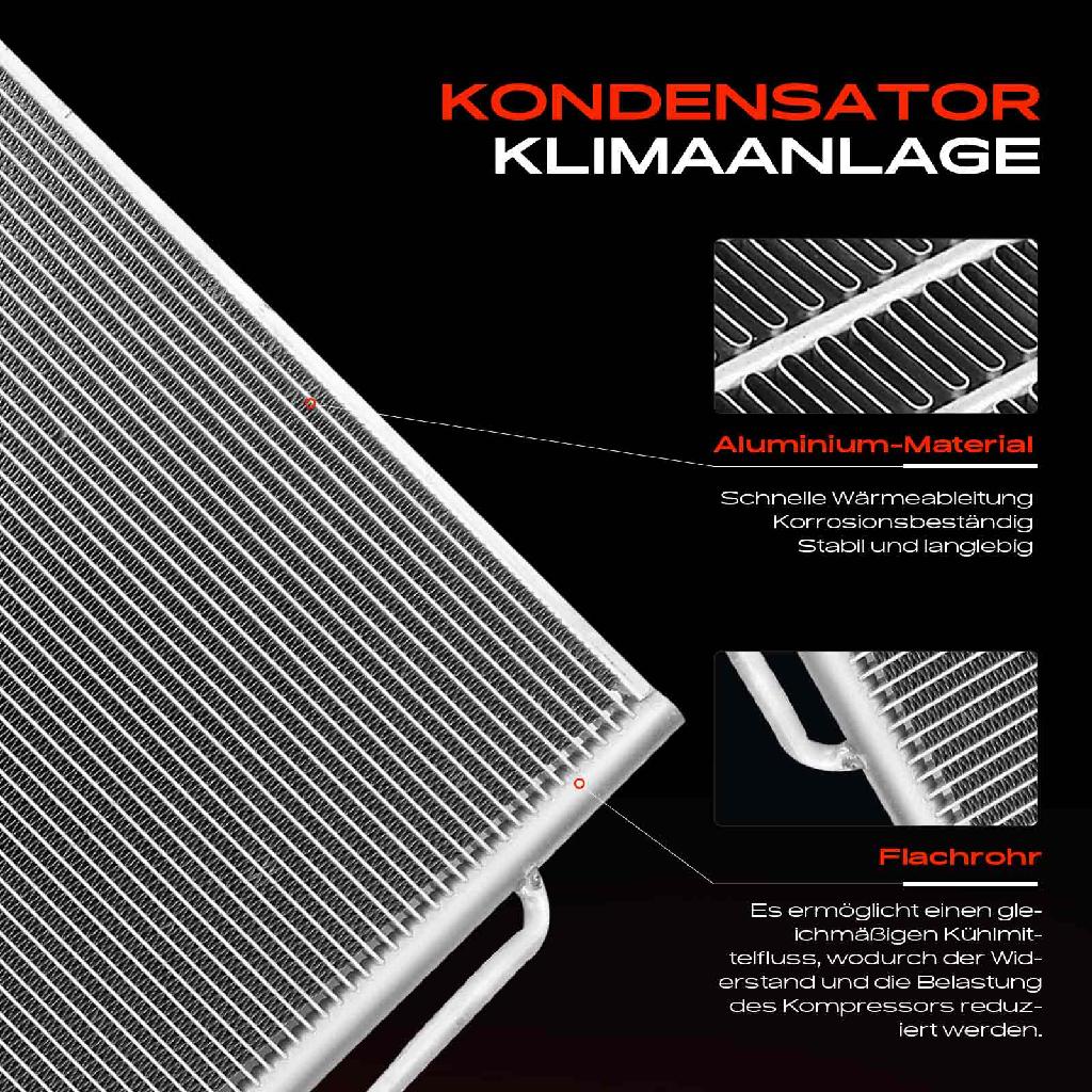 1x Kondensator Klimaanlage für Smart City-Coupe Fortwo Cabrio 0.6L-0.8L