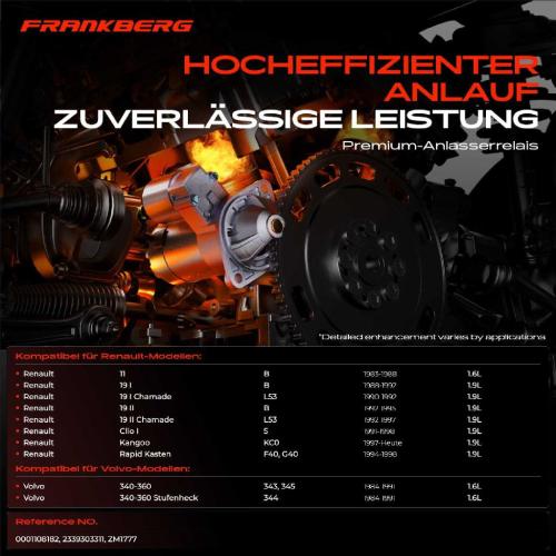 1x Magnetschalter Starter für Renault Clio I Megane I 19 I Volvo 340-360 Bild 1x Magnetschalter Starter für Renault Clio I Megane I 19 I Volvo 340-360