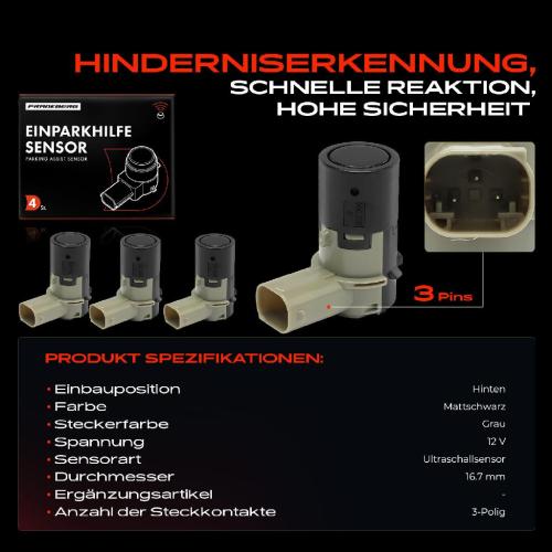 4x Parksensor PDC Sensor Hinten für BMW 7er E65 E66 E67 730 Ld 730-760i Li 730-745d 2001-2008 Bild 4x Parksensor PDC Sensor Hinten für BMW 7er E65 E66 E67 730 Ld 730-760i Li 730-745d 2001-2008