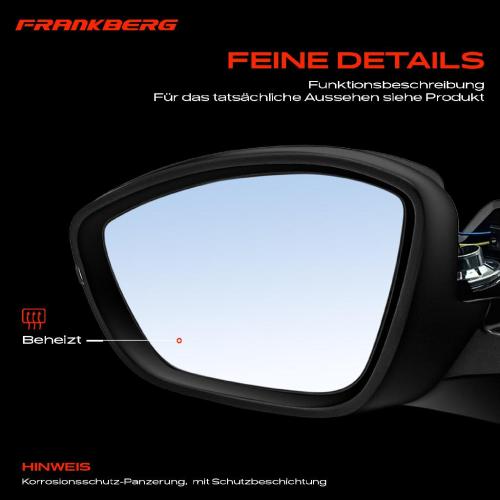 Frankberg 1x Außenspiegel Links für Opel Corsa F P2JO Peugeot 208 II UB UJ UP UW Bj ab 2019 Bild Frankberg 1x Außenspiegel Links für Opel Corsa F P2JO Peugeot 208 II UB UJ UP UW Bj ab 2019