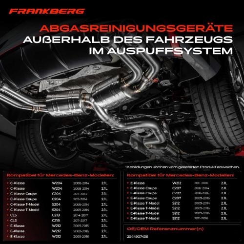 Frankberg 1x Partikelfilter für Mercedes W204 C218 X218 W212 A207 C207 S212 2.1L Bild Frankberg 1x Partikelfilter für Mercedes W204 C218 X218 W212 A207 C207 S212 2.1L