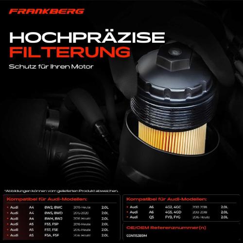 1x ÖlkühlerÖlfilter für Audi A4 Allroad Avant 8W A5 F5 A6 4G Q5 Bild 1x ÖlkühlerÖlfilter für Audi A4 Allroad Avant 8W A5 F5 A6 4G Q5