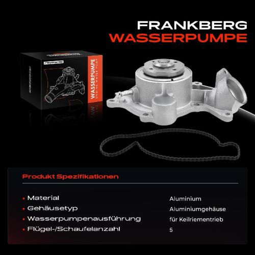 Frankberg 1x Wasserpumpe Kühlwasserpumpe für VW Touareg Audi A4 A5 A6 A8 Q7 Porsche Cayenne Panamera 2.9L 3.0L Bild Frankberg 1x Wasserpumpe Kühlwasserpumpe für VW Touareg Audi A4 A5 A6 A8 Q7 Porsche Cayenne Panamera 2.9L 3.0L