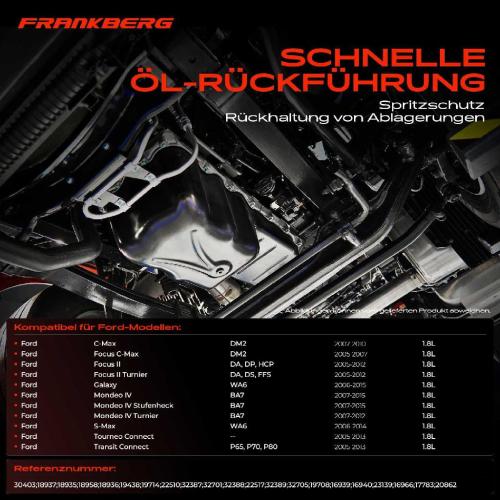 Frankberg 1x Ölwanne Motorölwanne für Ford C-Max Focus II Galaxy Mondeo IV S-Max Tourneo Transit Bild Frankberg 1x Ölwanne Motorölwanne für Ford C-Max Focus II Galaxy Mondeo IV S-Max Tourneo Transit