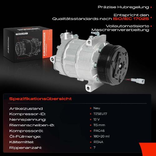 1x Klimakompressor für Nissan X-Trail Renault Laguna III 2.0L 3.0L 2007-2015 Bild 1x Klimakompressor für Nissan X-Trail Renault Laguna III 2.0L 3.0L 2007-2015