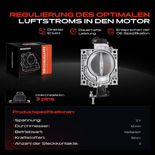 Frankberg 1x Drosselklappe Drosselklappenstutzen für Mazda 6 GG GY 2.0L 2.3L 2002-2007 Bild Frankberg 1x Drosselklappe Drosselklappenstutzen für Mazda 6 GG GY 2.0L 2.3L 2002-2007