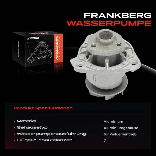 Frankberg 1x Wasserpumpe Kühlwasserpumpe für VW Golf 4 1J1 5 1K1 Passat Audi A3 Skoda Seat Bild Frankberg 1x Wasserpumpe Kühlwasserpumpe für VW Golf 4 1J1 5 1K1 Passat Audi A3 Skoda Seat