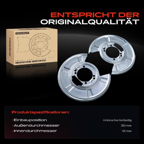 Frankberg 2x Ankerblech Bremsscheibe Hinterachse Beidseitig für VW Crafter 30-35 Bus Pritsche/Fahrgestell Mercedes-Benz B906 Bild Frankberg 2x Ankerblech Bremsscheibe Hinterachse Beidseitig für VW Crafter 30-35 Bus Pritsche/Fahrgestell Mercedes-Benz B906