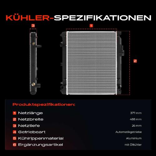 1x Kühler Wasserkühler Motorkühler für Suzuki X-90 EL Vitara ET TA TD 1.6 AWD Bild 1x Kühler Wasserkühler Motorkühler für Suzuki X-90 EL Vitara ET TA TD 1.6 AWD