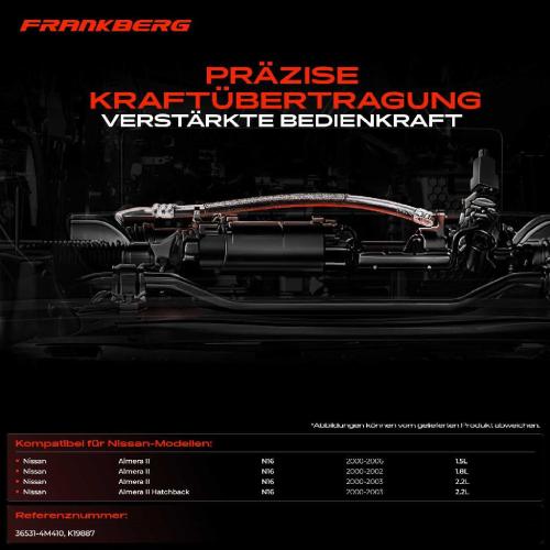 1x Seilzug Feststellbremse Hinterachse links für Nissan Almera 2 Hatchback N16 2000-2003 Bild 1x Seilzug Feststellbremse Hinterachse links für Nissan Almera 2 Hatchback N16 2000-2003