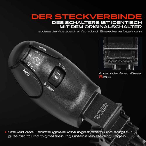 1x Kombischalter Lenkstockschalter für Citroën Berlingo C3 Xsara Peugeot 407 807 Bild 1x Kombischalter Lenkstockschalter für Citroën Berlingo C3 Xsara Peugeot 407 807
