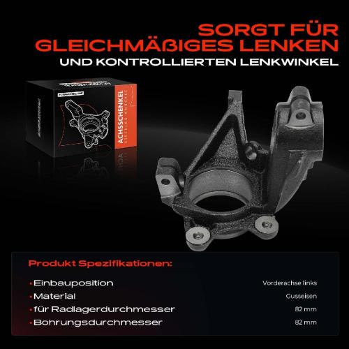 1x Achsschenkel Radaufhängung Vorderachse Links für Citroën Berlingo Xsara Peugeot 306 Partner Bild 1x Achsschenkel Radaufhängung Vorderachse Links für Citroën Berlingo Xsara Peugeot 306 Partner