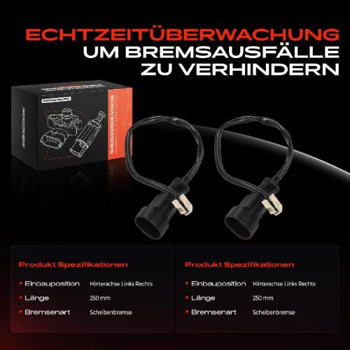 2x Warnkontakt Bremsbelagverschleiß Hinterachse für Iveco Daily III IV V VI Kasten Bild 2x Warnkontakt Bremsbelagverschleiß Hinterachse für Iveco Daily III IV V VI Kasten