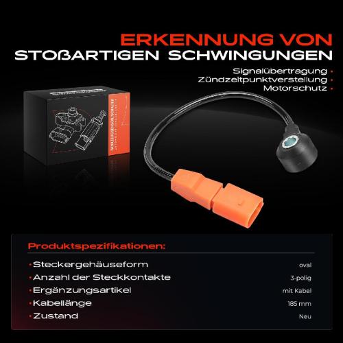 Frankberg 1x Klopfsensor Klopfgeber für VW Golf 5 6 Polo Passat Scirocco Audi A3 TT 2.0L Bild Frankberg 1x Klopfsensor Klopfgeber für VW Golf 5 6 Polo Passat Scirocco Audi A3 TT 2.0L