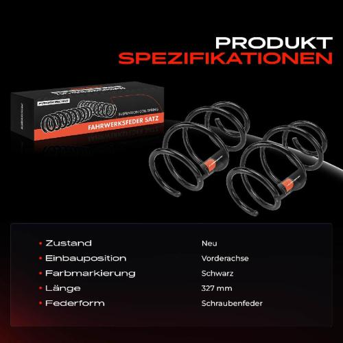 2x Fahrwerksfeder Vorderachse für Mitsubishi Outlander III GFW GGW ZJ ZK ZL Bj ab 2012 Bild 2x Fahrwerksfeder Vorderachse für Mitsubishi Outlander III GFW GGW ZJ ZK ZL Bj ab 2012