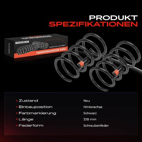 2x Fahrwerksfeder Hinterachse für Volvo V70 II 285 2.0L 2.3L 2.4L 2.5L 1999-2008 Bild 2x Fahrwerksfeder Hinterachse für Volvo V70 II 285 2.0L 2.3L 2.4L 2.5L 1999-2008