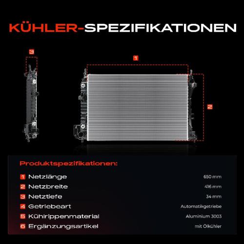 1x Kühler Wasserkühler Motorkühler für Opel Signum Vectra Saab 9-3 Bild 1x Kühler Wasserkühler Motorkühler für Opel Signum Vectra Saab 9-3