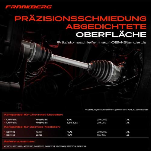 1x Antriebswelle Gelenksatz Vorderachse für Daewoo Lanos KLAT Kalos KLAS Chevrolet T200 Bild 1x Antriebswelle Gelenksatz Vorderachse für Daewoo Lanos KLAT Kalos KLAS Chevrolet T200