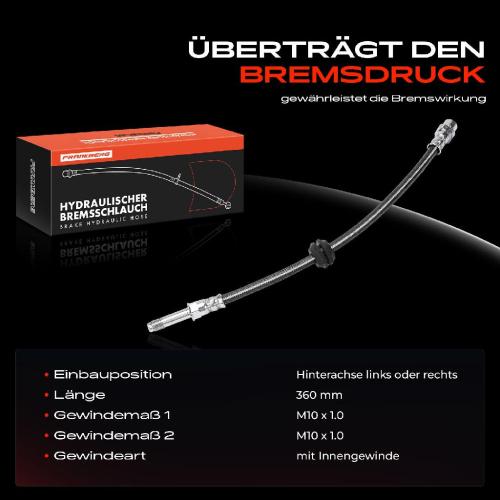 Frankberg 1x Bremsschlauch Bremsschl uche Hinterachse Links oder Rechts f r BMW 5er F90 G30 5er Touring G31 6 Gran Turismo G32 Bild Frankberg 1x Bremsschlauch Bremsschl uche Hinterachse Links oder Rechts f r BMW 5er F90 G30 5er Touring G31 6 Gran Turismo G32