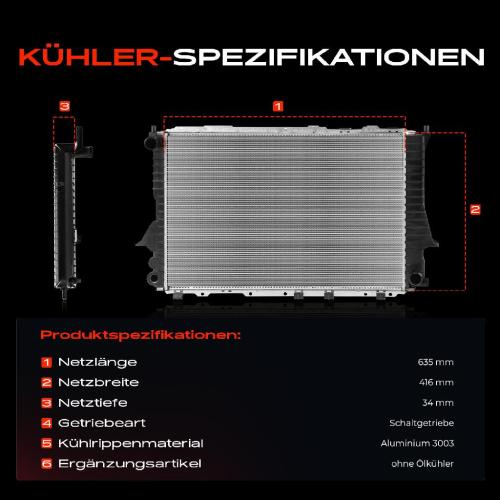 1x Kühler Wasserkühler Motorkühler für Audi 100 A6 4A C4 2.6L 2.8L Bild 1x Kühler Wasserkühler Motorkühler für Audi 100 A6 4A C4 2.6L 2.8L