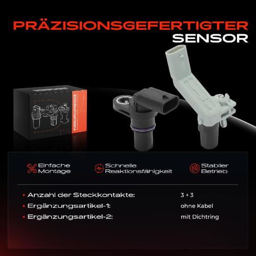 2x Kurbelwellensensor Impulsgeber für VW Golf 7 Polo UP! Skoda Fabia 3 Seat Mii Bild 2x Kurbelwellensensor Impulsgeber für VW Golf 7 Polo UP! Skoda Fabia 3 Seat Mii
