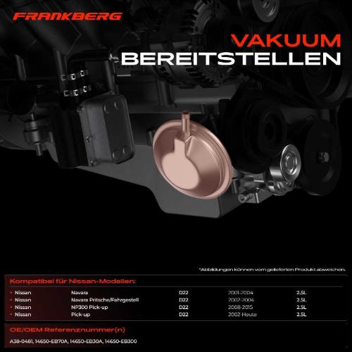 1x Unterdruckpumpe für Nissan Navara Pick-up D22 Bj ab 2001 Bild 1x Unterdruckpumpe für Nissan Navara Pick-up D22 Bj ab 2001