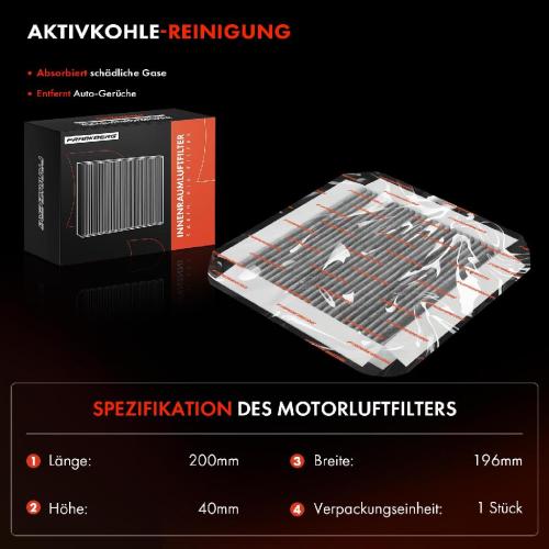 1x Innenraumfilter Aktivkohle für Smart City-Coupe Cabrio Crossblade Bild 1x Innenraumfilter Aktivkohle für Smart City-Coupe Cabrio Crossblade